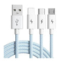 66W Braided 1-to-3 Multi Charging Cable