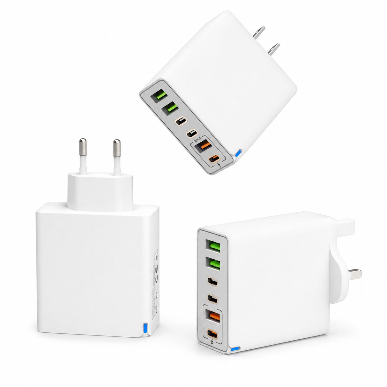 LED Lighted 200W 3C3U Multi-Port Charger