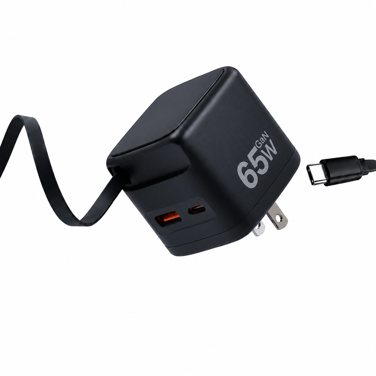 65W Rubik Cube Pro+ Retractable GaN Charger