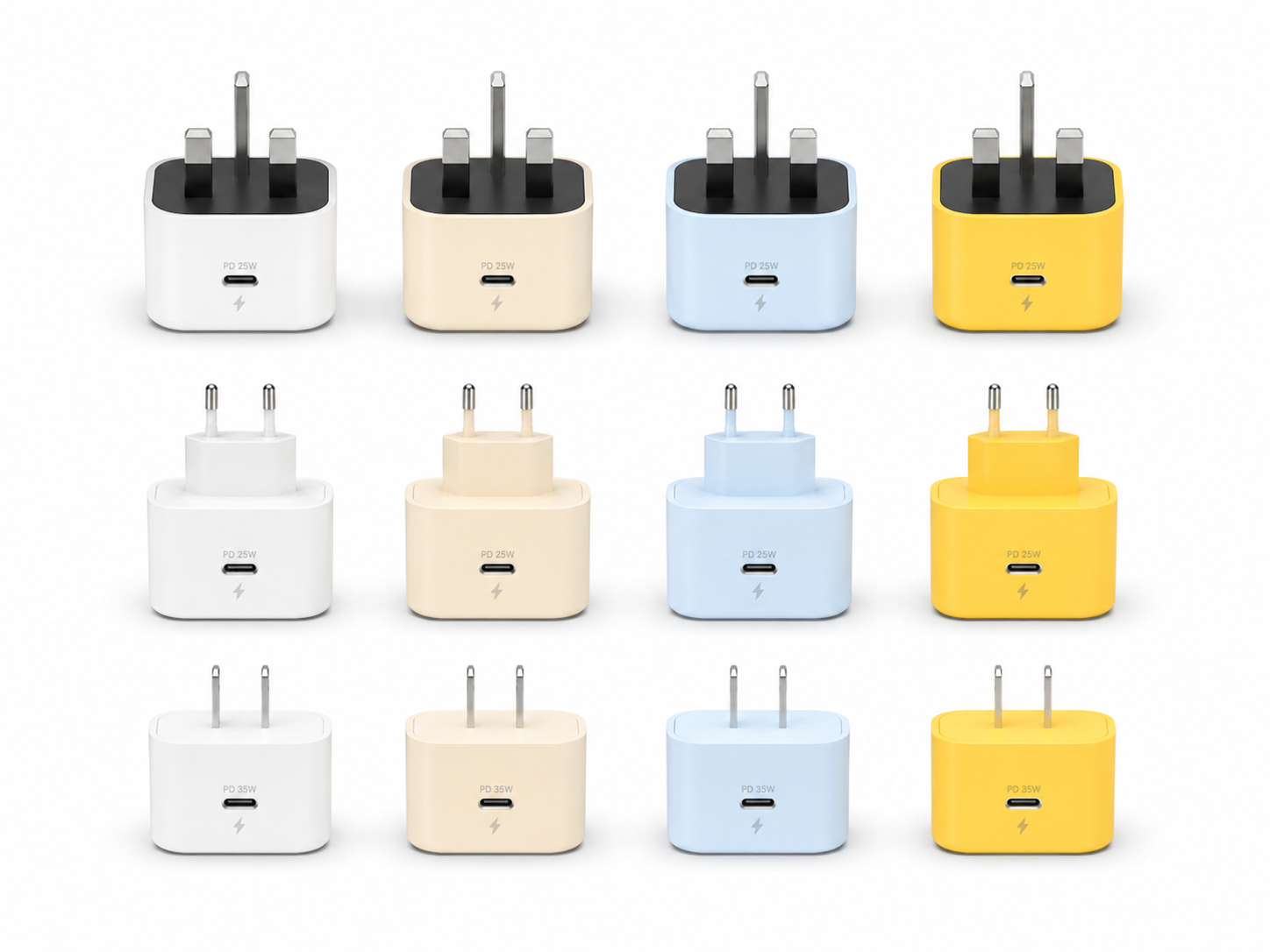 25W / 35W PD Macaron Fast Charger Series